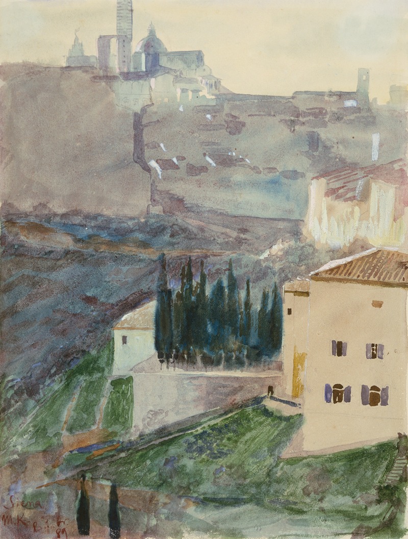 Max Klinger - View of Siena