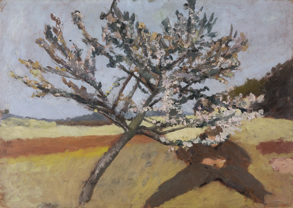 Paula Modersohn-Becker - Man lying beneath a Blossoming Tree