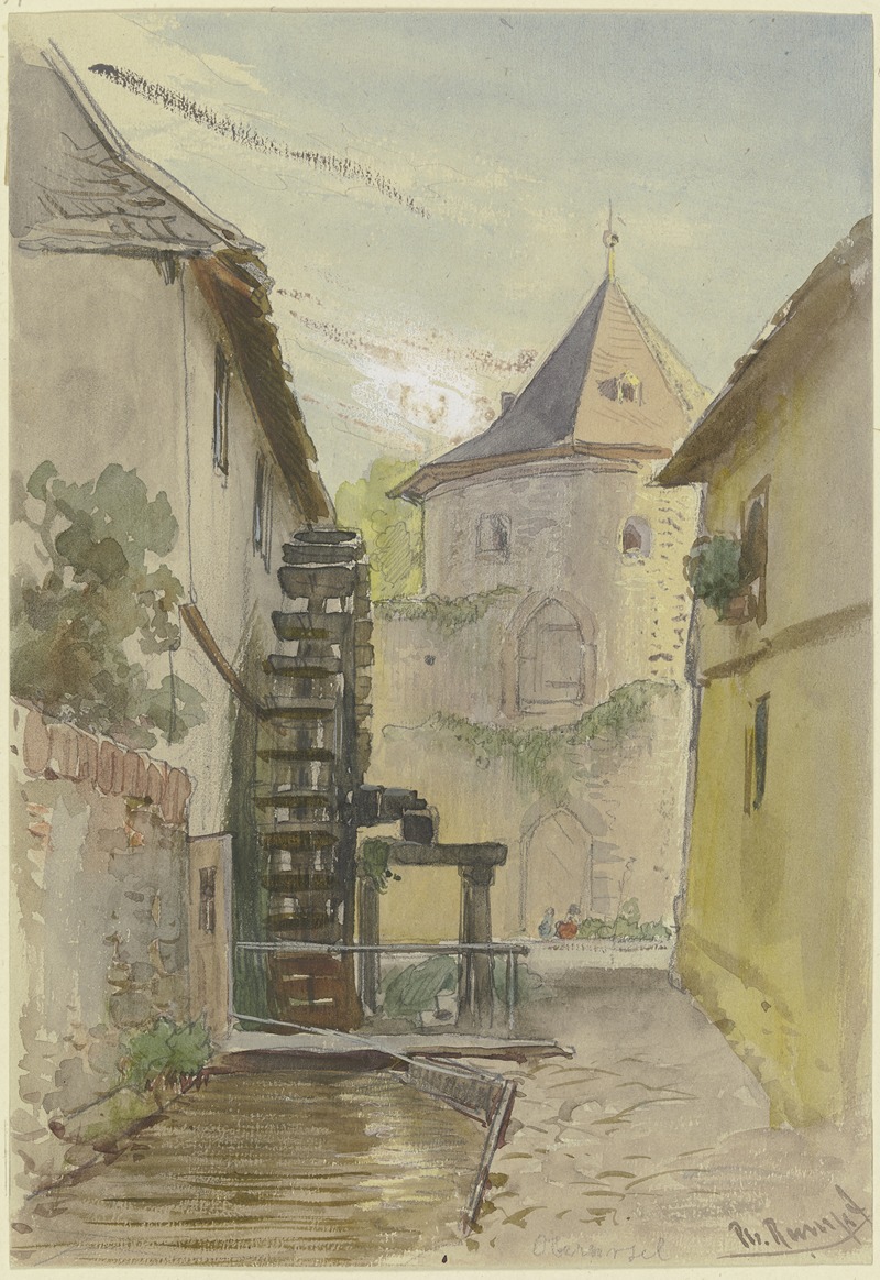 Philipp Rumpf - Gässchen mit Rückseite einer Mühle