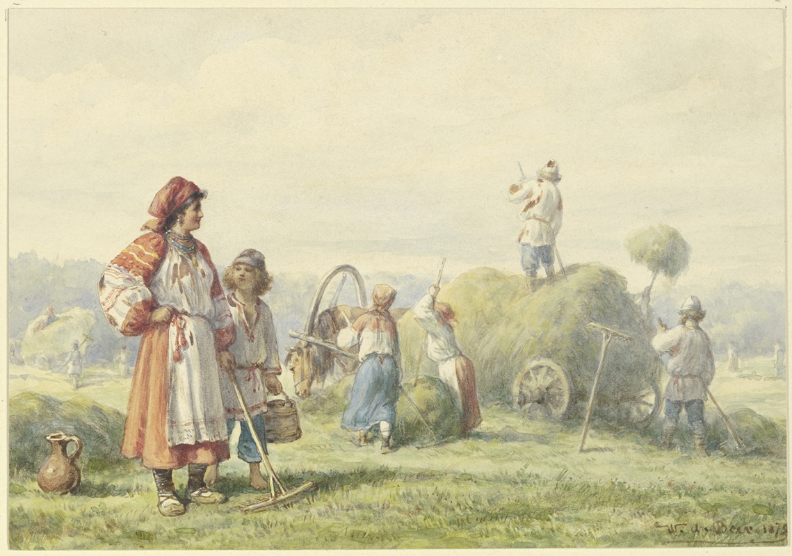 Wilhelm Amandus Beer - Hay harvest in Russia