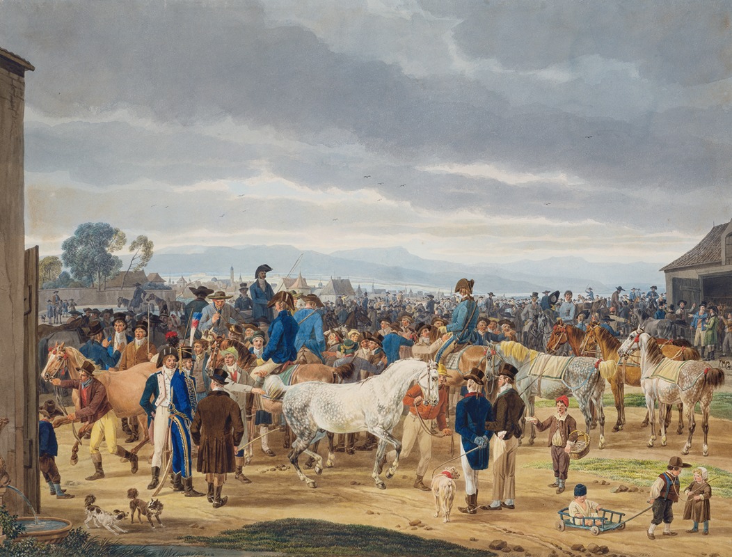 Wilhelm von Kobell - Horse market