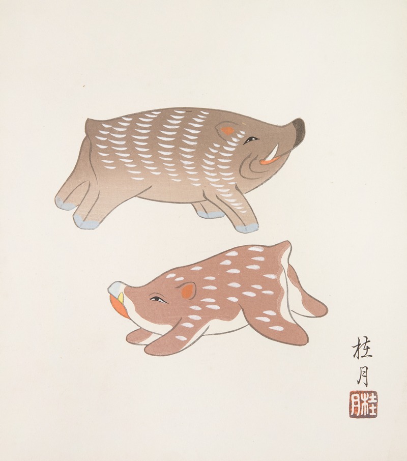 Yamashita Hakuba - Japanese Folk Toys (Kyōdo gangu shū ; haru) Pl.14
