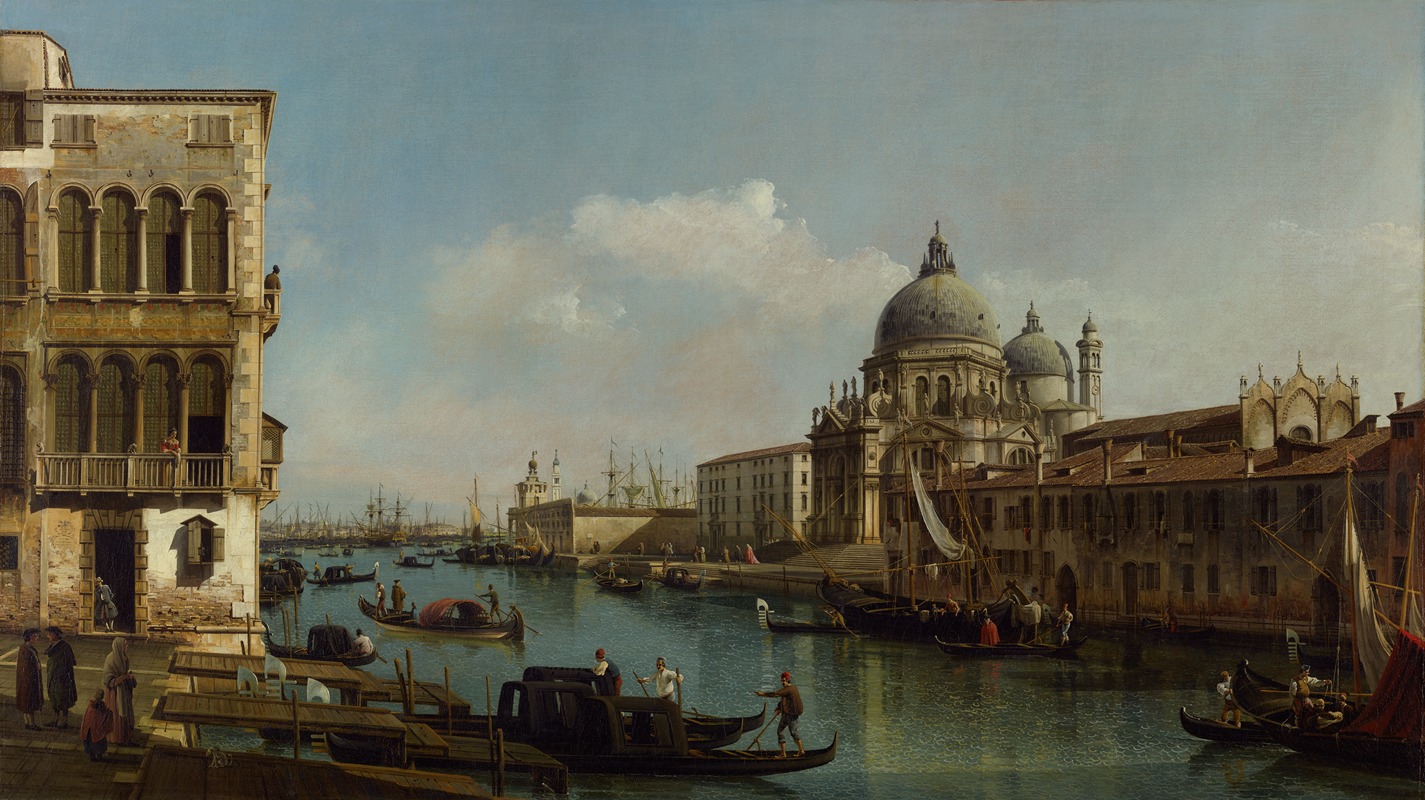 Bernardo Bellotto - View of the Grand Canal; Santa Maria della Salute and the Dogana from Campo Santa Maria Zobenigo