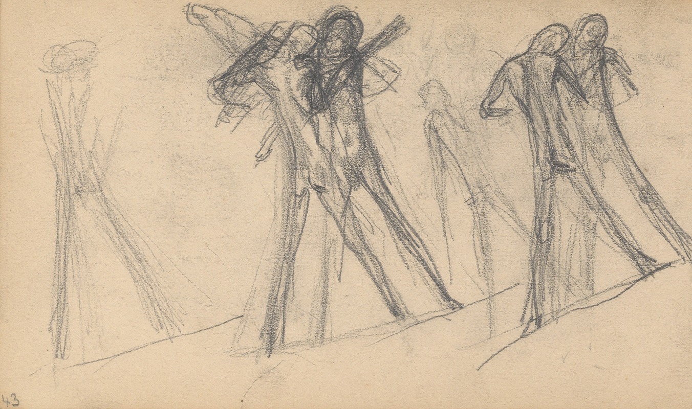 George Minne - Page from the Sketchbook with Figure Studies