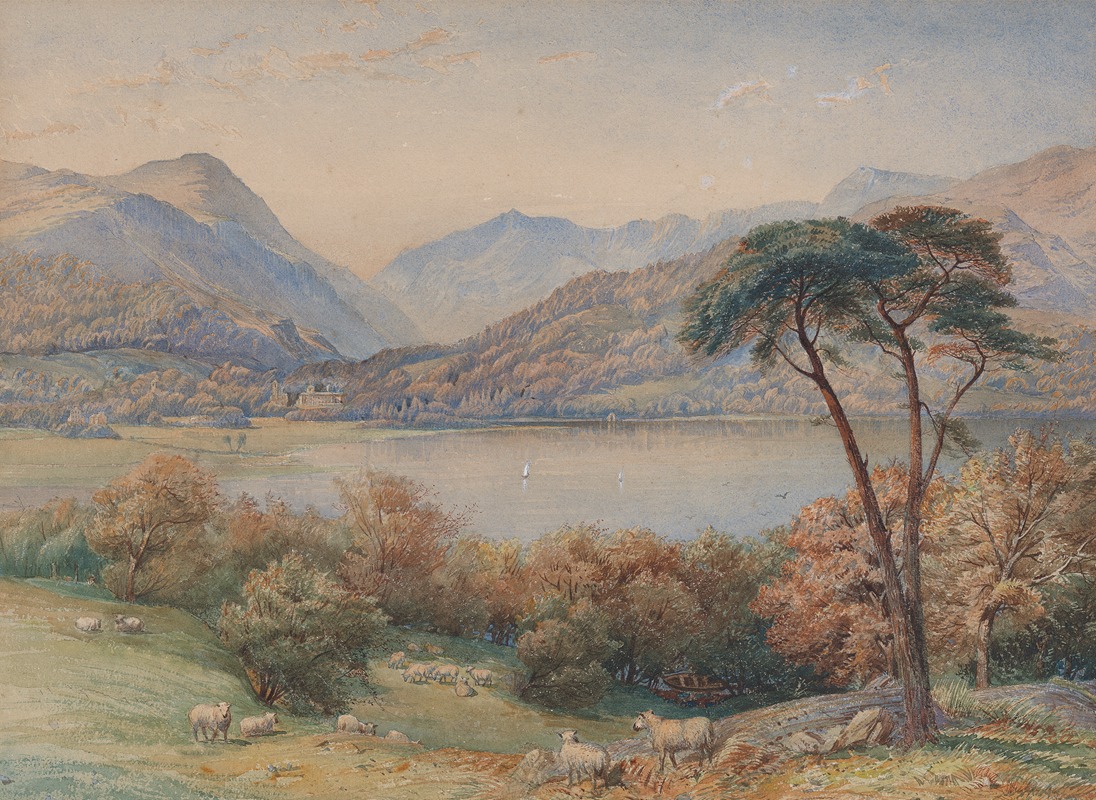 Charles Reginald Aston - Landscape with Sheep