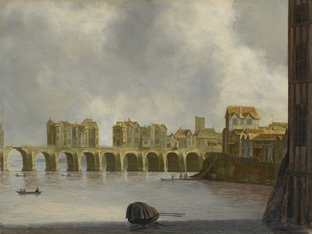 Claude de Jongh - Old London Bridge, viewed from the south