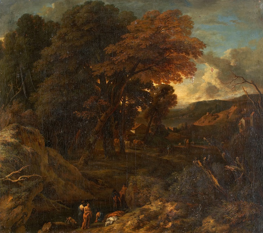 Cornelis Huysmans - Southern Landscape with Bathers