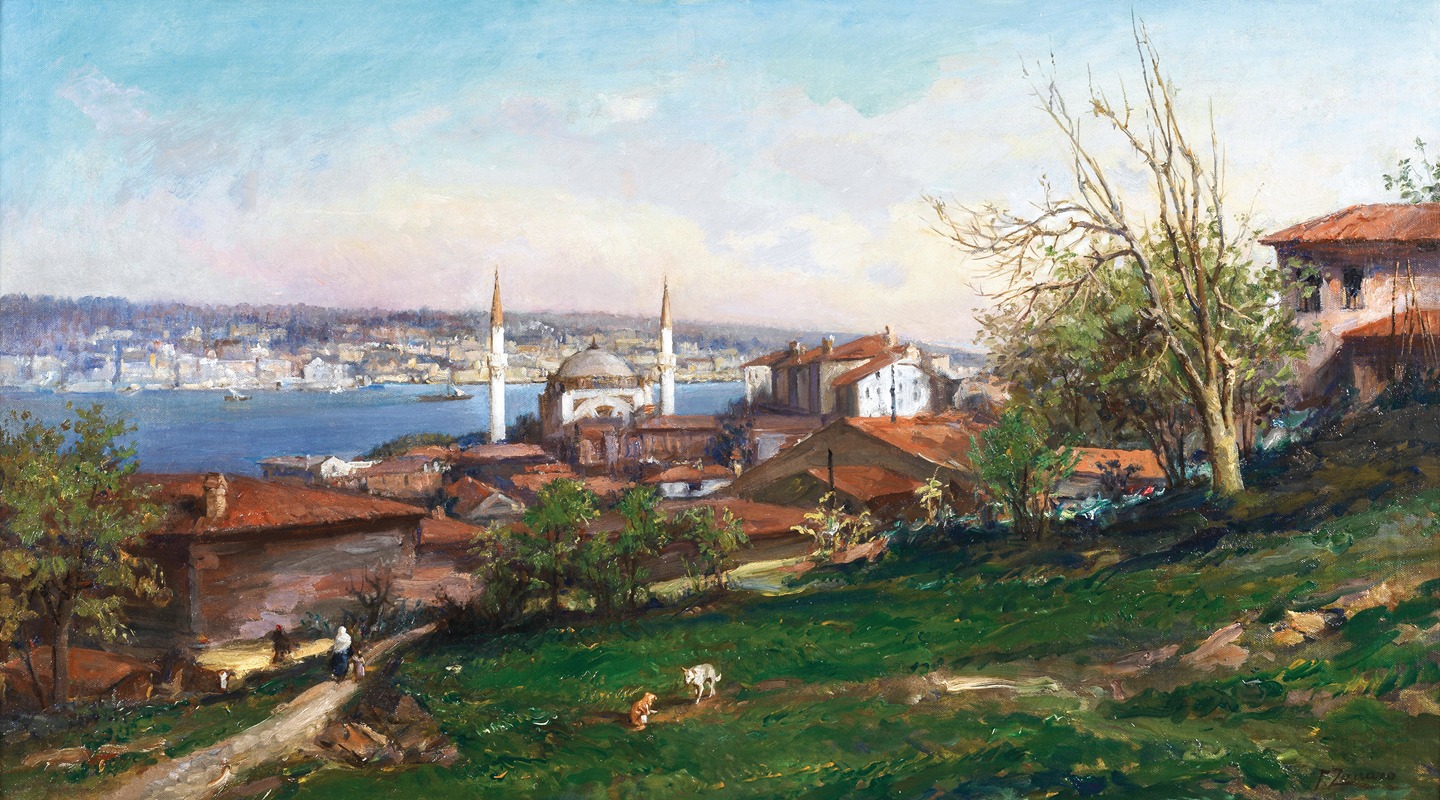 Fausto Zonaro - Istanbul, on the Slopes of Üsküdar