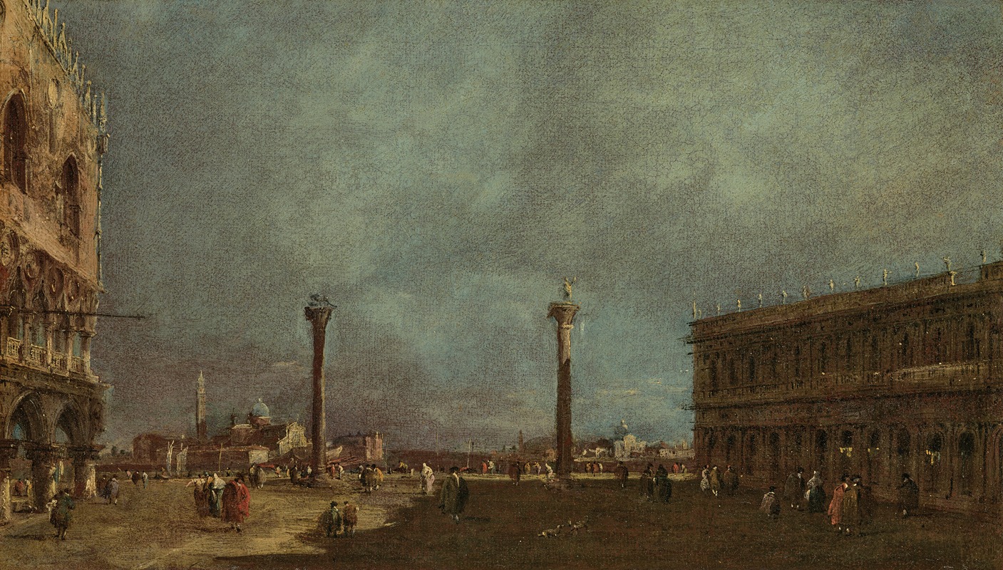 Francesco Guardi - Venice, the Piazzetta looking south, with a view of the Doge’s Palace and the Biblioteca Marciana, the island of San Giorgio Maggiore beyond