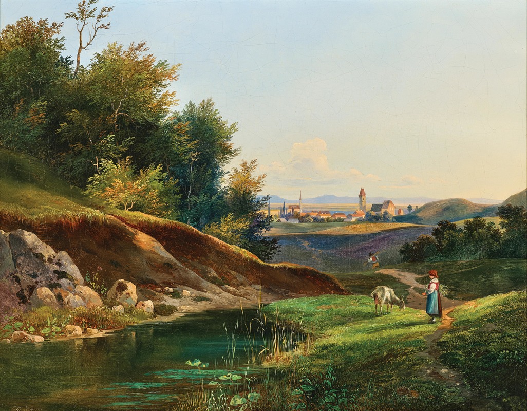 Franz Steinfeld - A View of Perchtoldsdorf near Vienna