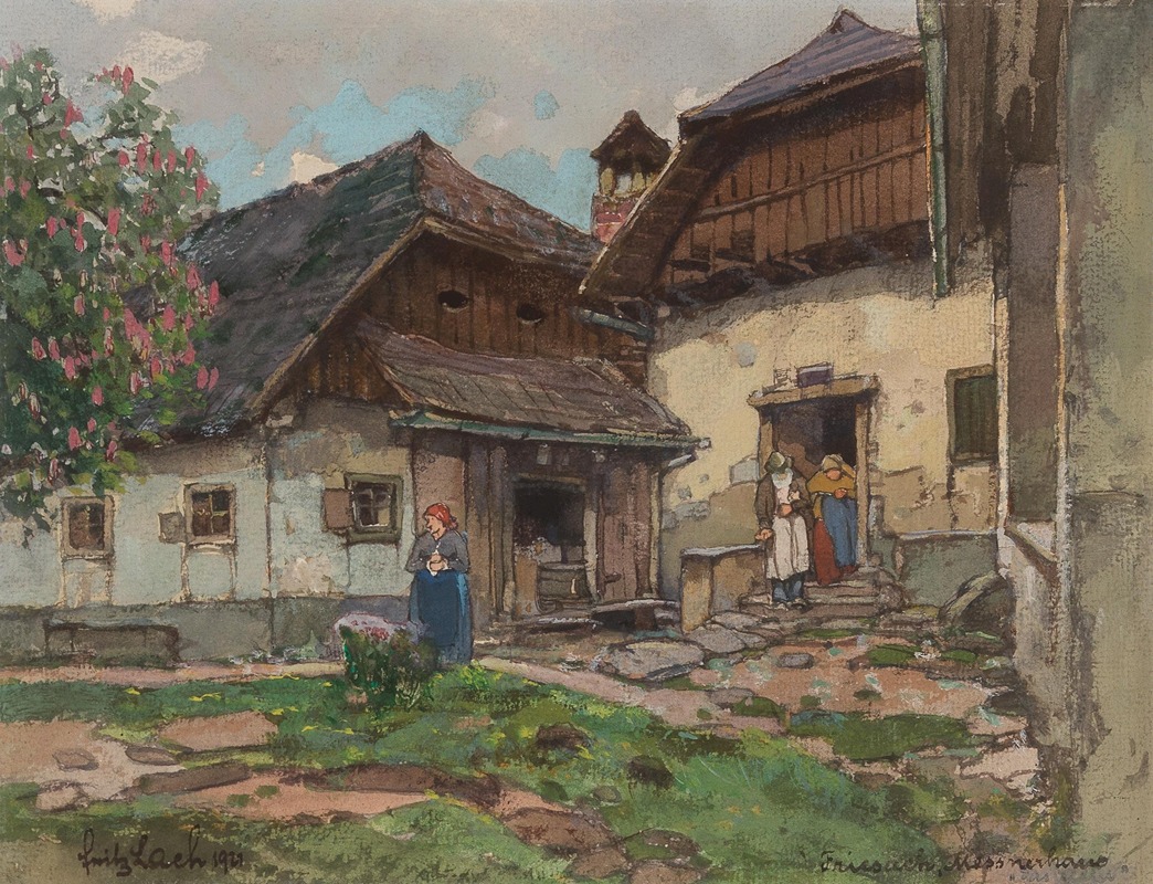 Fritz Lach - The house of the sacristan in Friesach