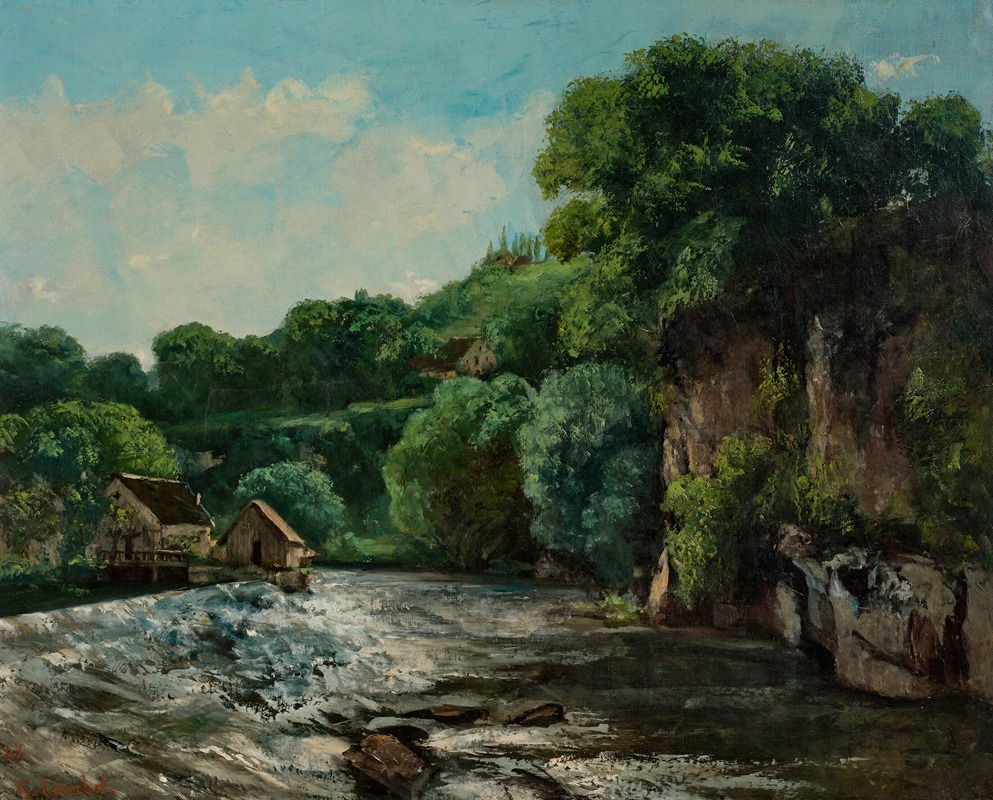 Gustave Courbet - Un barrage près d’Ornans, or L’Écluse de la Loue
