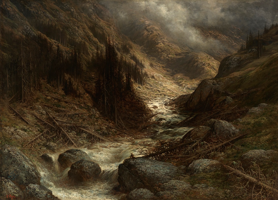 Gustave Doré - Un torrent dans l’Engadine