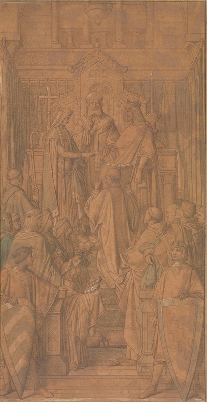 Godfried Guffens - Marriage of Raymond de Pierrepont With Walburgis, Margravine of Antwerp, in 1224