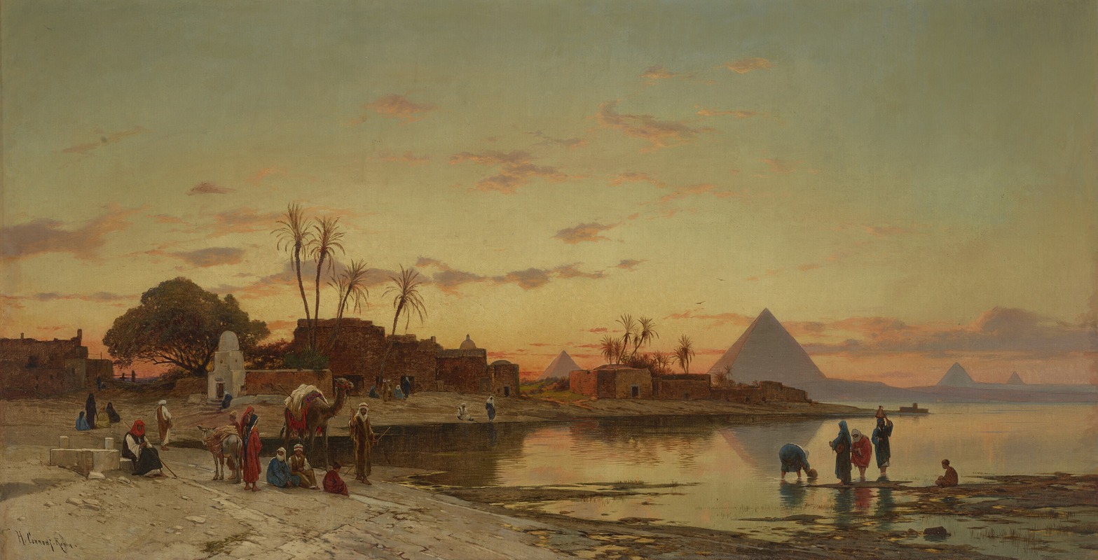 Hermann David Salomon Corrodi - On the banks of the Nile