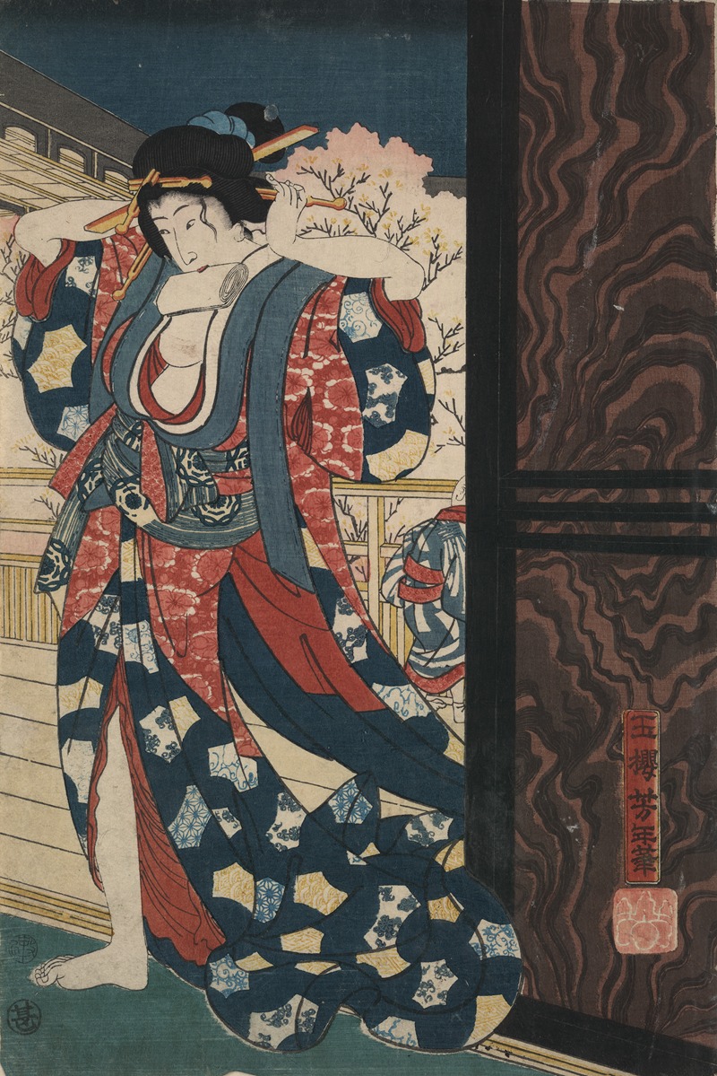 Tsukioka Yoshitoshi - Mage o naosu yūjo