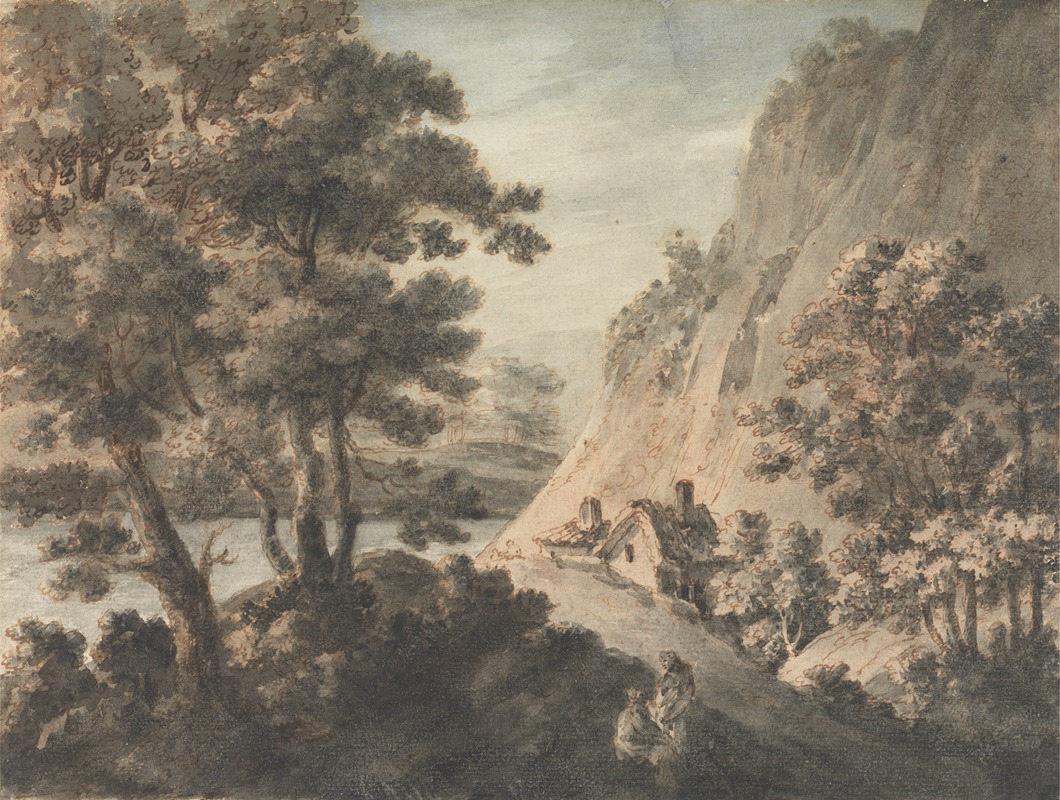 James Adam - Landscape with River and Figures