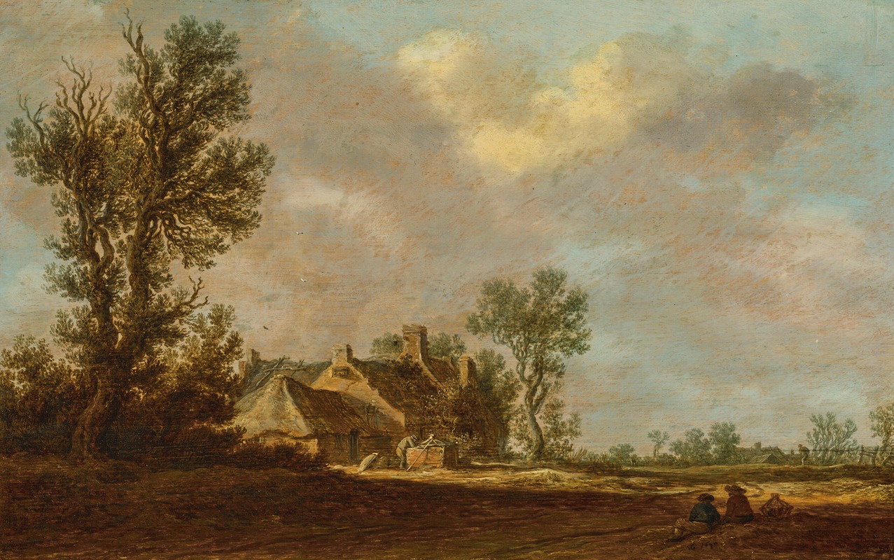 Jan van Goyen - A farm in a wooded landscape