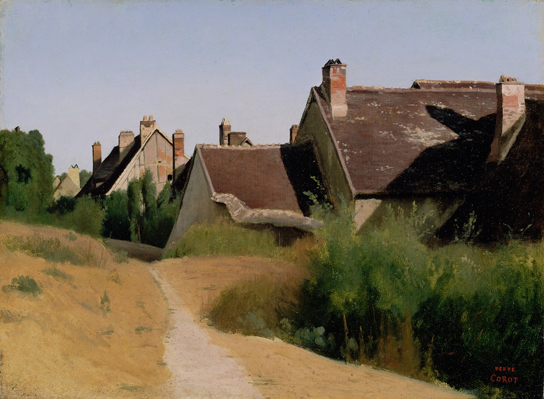 Jean-Baptiste-Camille Corot - Houses near Orléans (Maisons aux Environs d’Orléans)