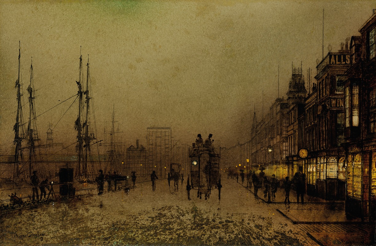 John Atkinson Grimshaw - Glasgow docks, at twilight