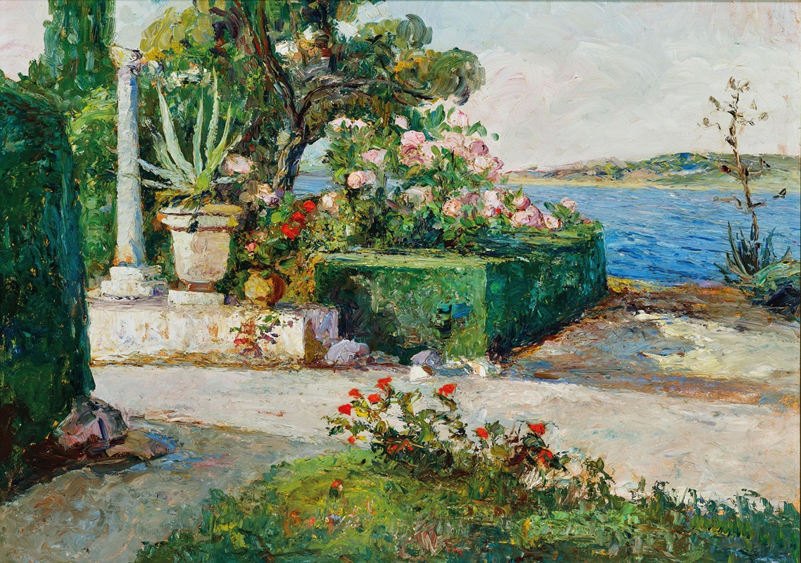 Leontine von Littrow - Blooming garden at the coast