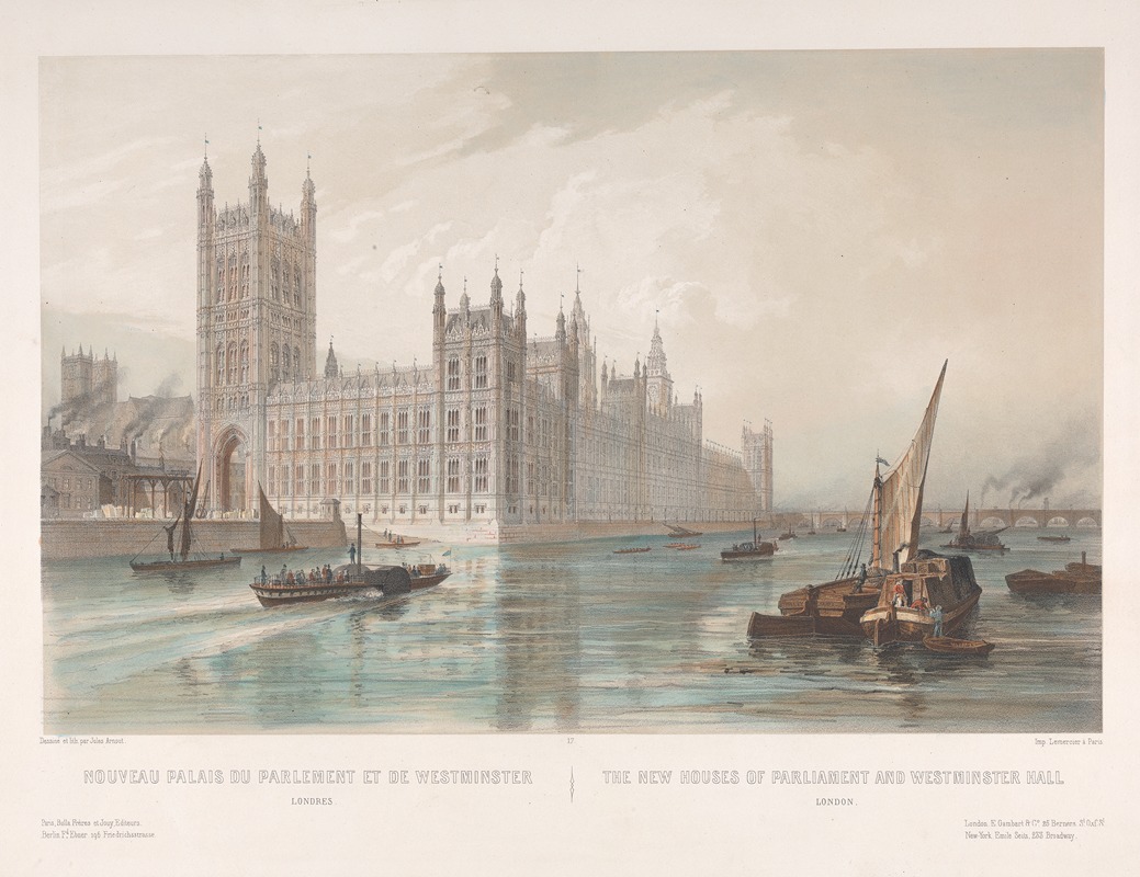 Louis Jules Arnout - Nouveau Palais du Parlement et de Westminster