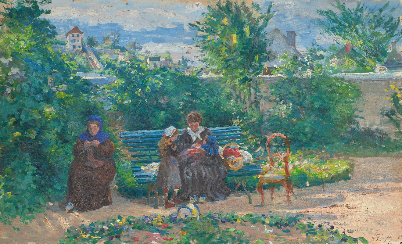 Ludovic Piette - Dans le jardin à l’Hermitage, Pontoise