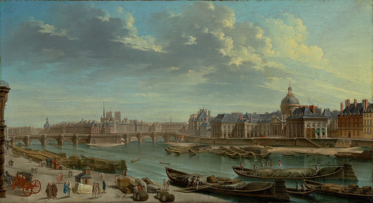 Nicolas Jean-Baptiste Raguenet - A View of Paris with the Ile de la Cité