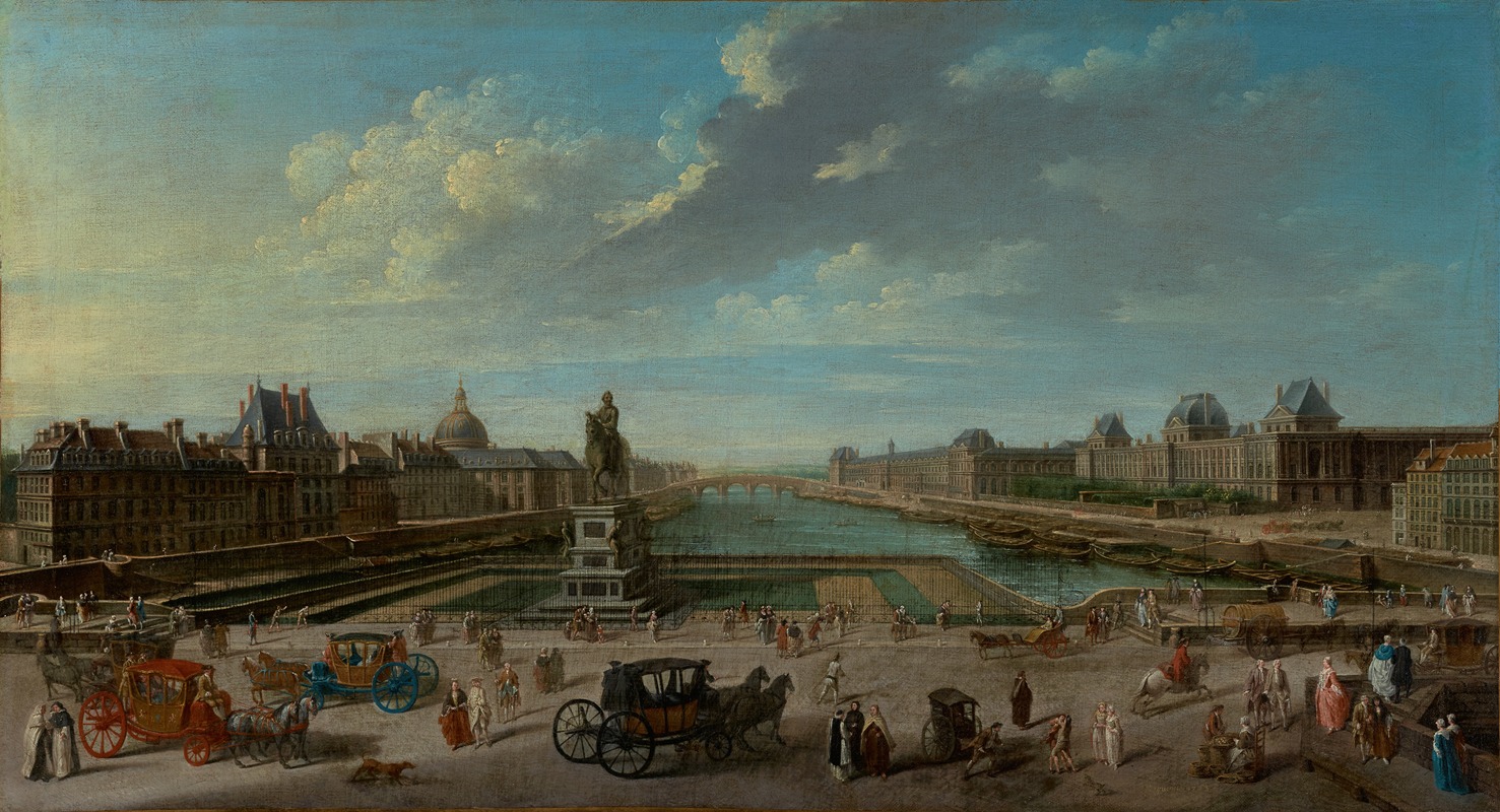 Nicolas Jean-Baptiste Raguenet - A View of Paris from the Pont Neuf
