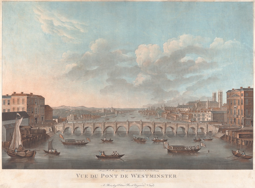 Pierre Michel Alix - Vue de Pont de Westminster