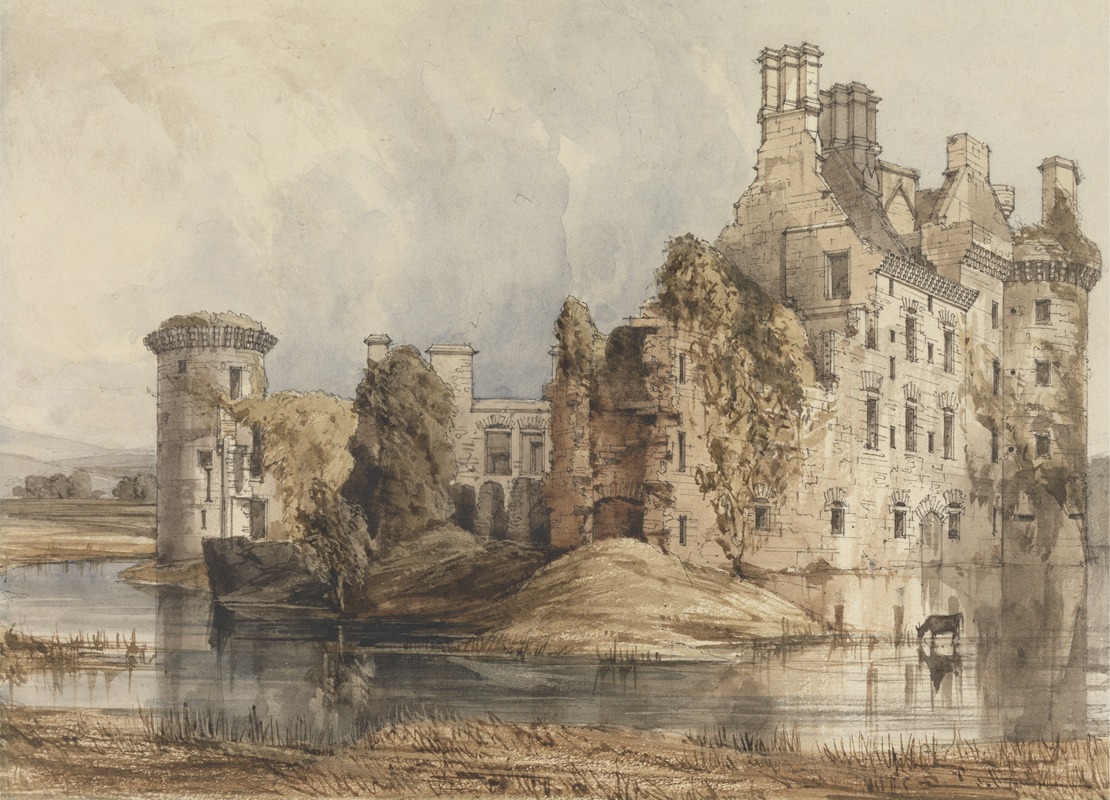 Robert William Billings - Caerlaverock Castle (General View)