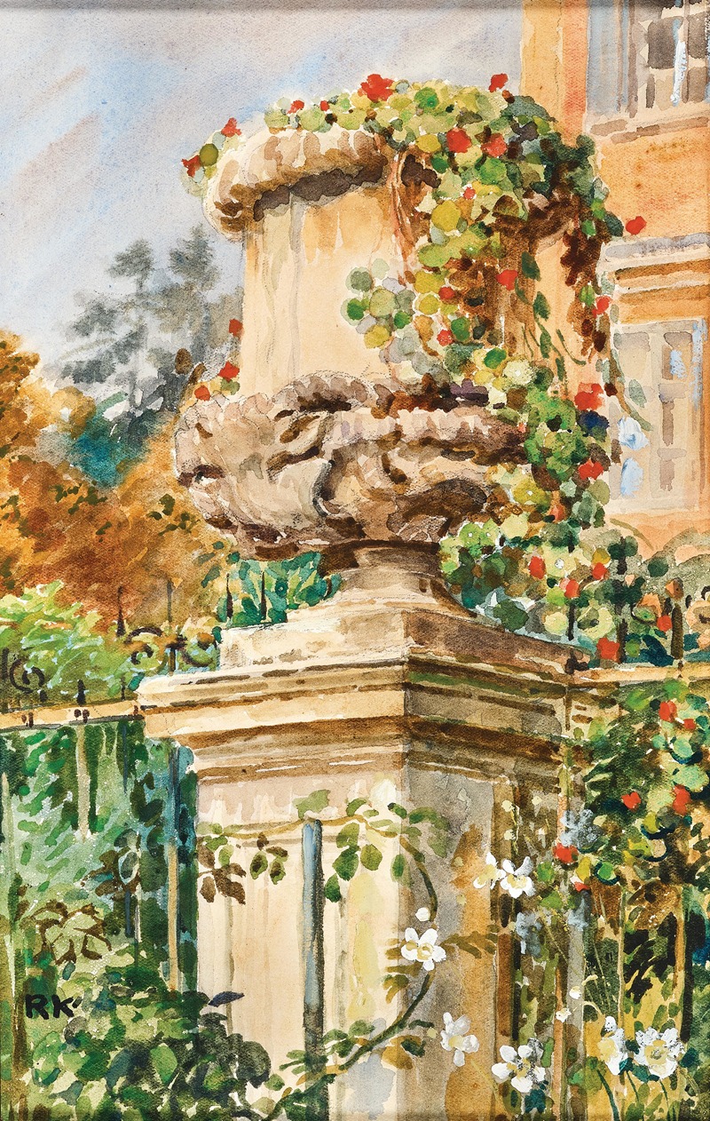 Rudolf Konopa - Garden fence with stone vase