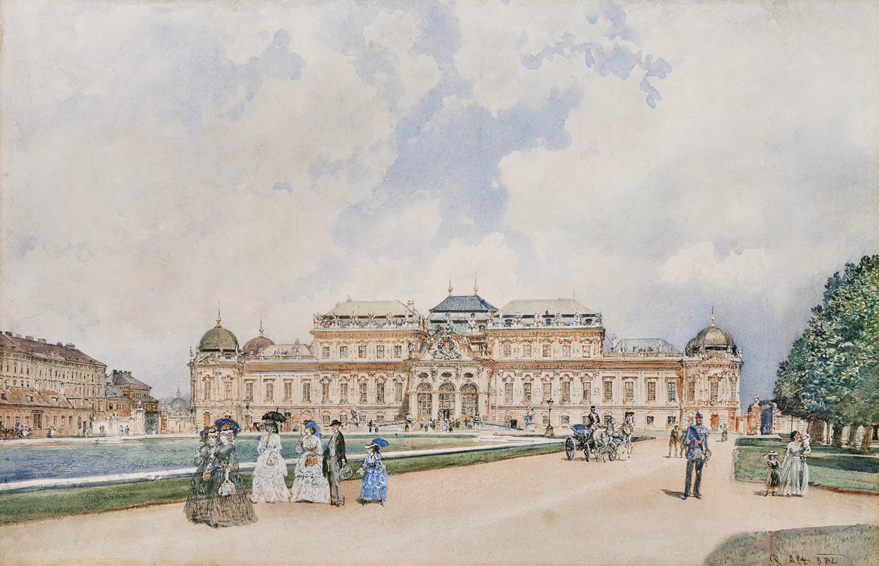 Rudolf von Alt - A View of the Upper Belvedere, Vienna