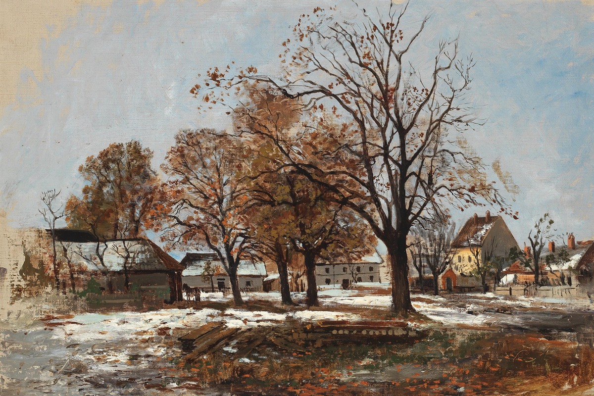Theodor Von Hörmann - A Winter Day, Scene near St. Pölten