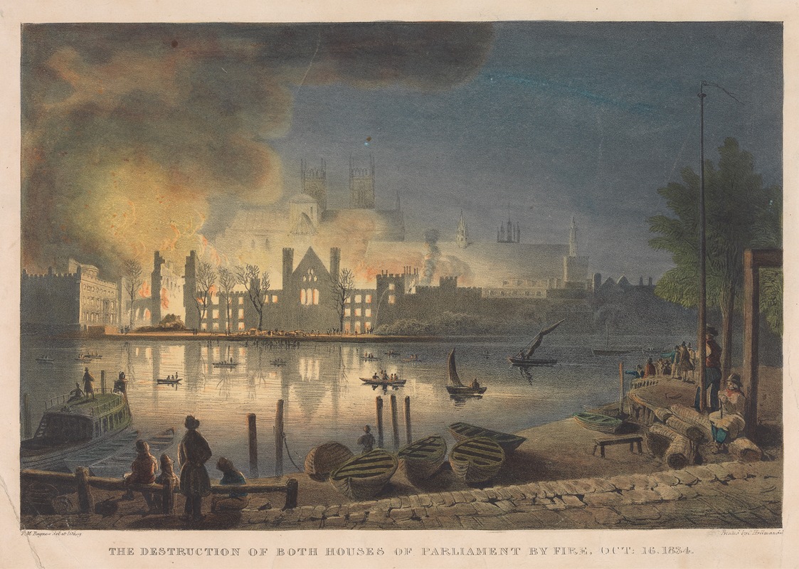 Thomas Mann Baynes - The Destruction of Both Houses of Parliament by Fire, Oct. 16 1834