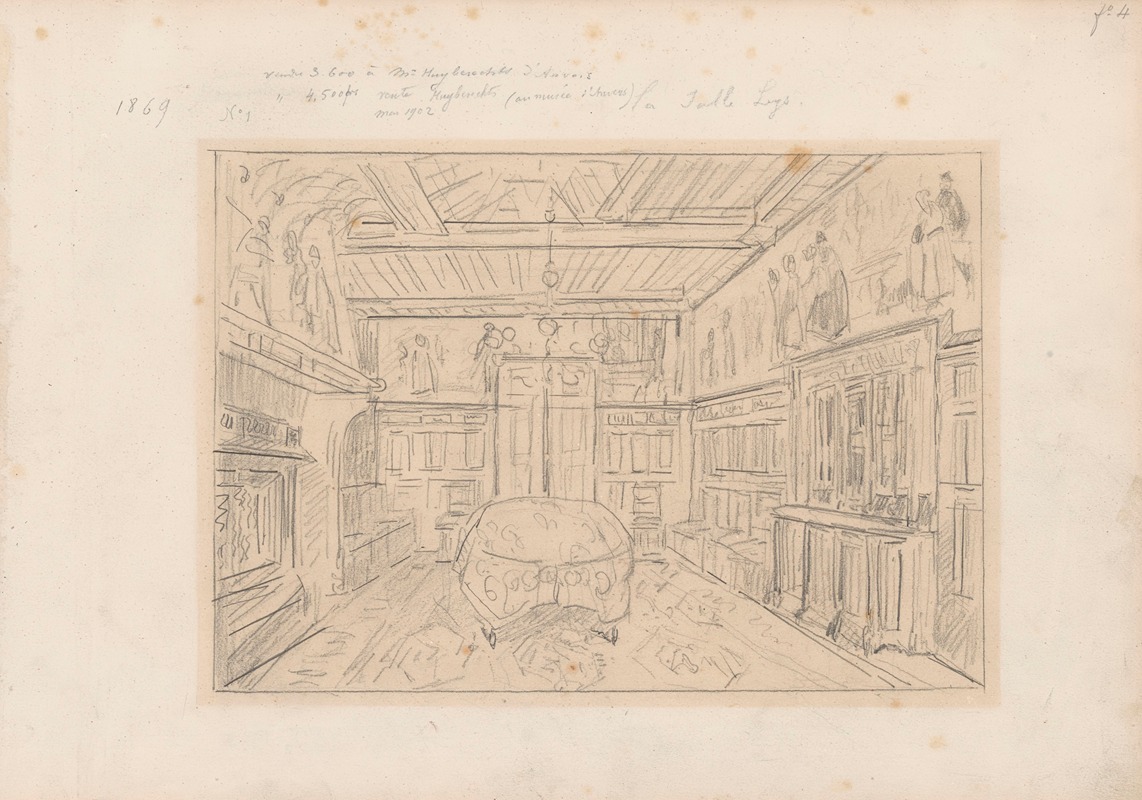 Henri de Braekeleer - The Dining Room in the House of the Artist Henri Leys