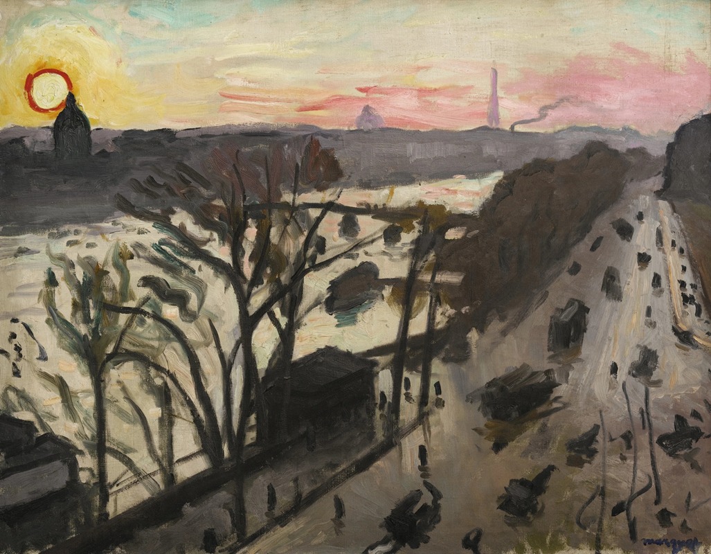 Albert Marquet - Paris, quai du Louvre, soleil d’hiver