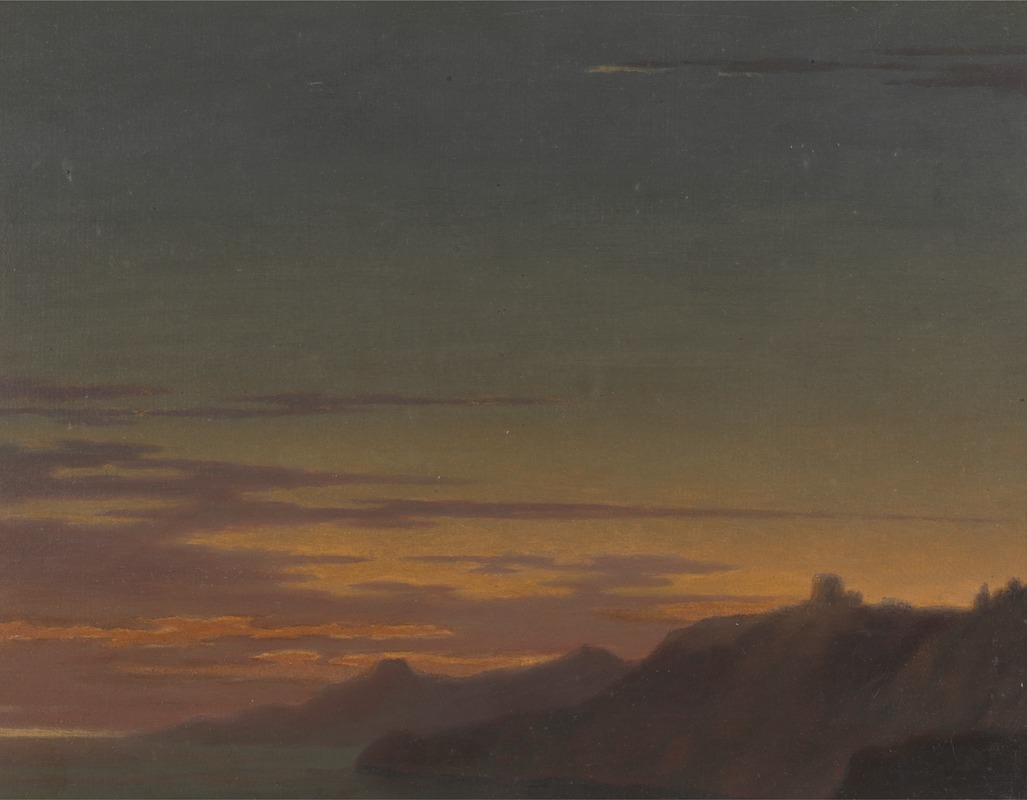 Alexander Cozens - Close of the Day: Sunset on the Coast
