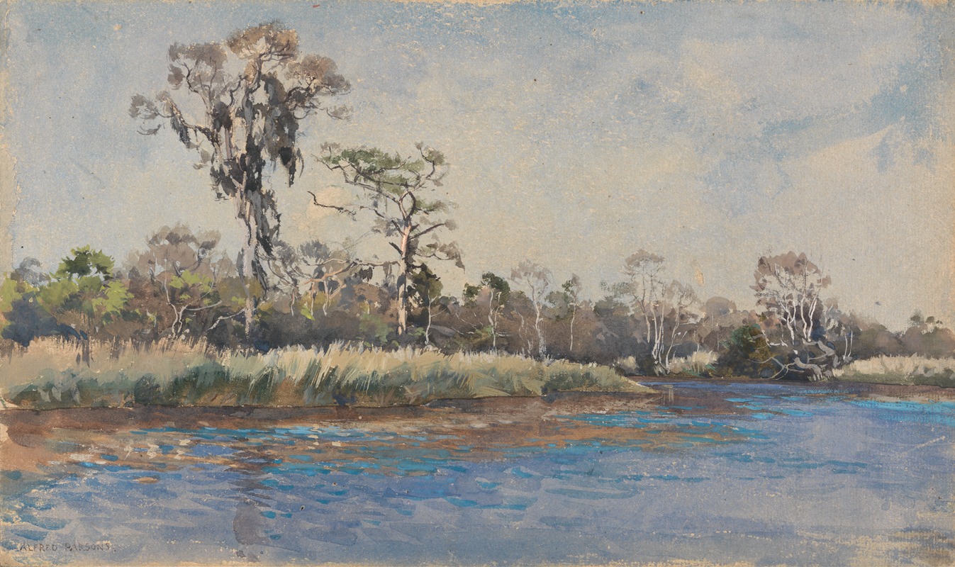 Alfred Parsons - A Creek at Wilmington, N.C.