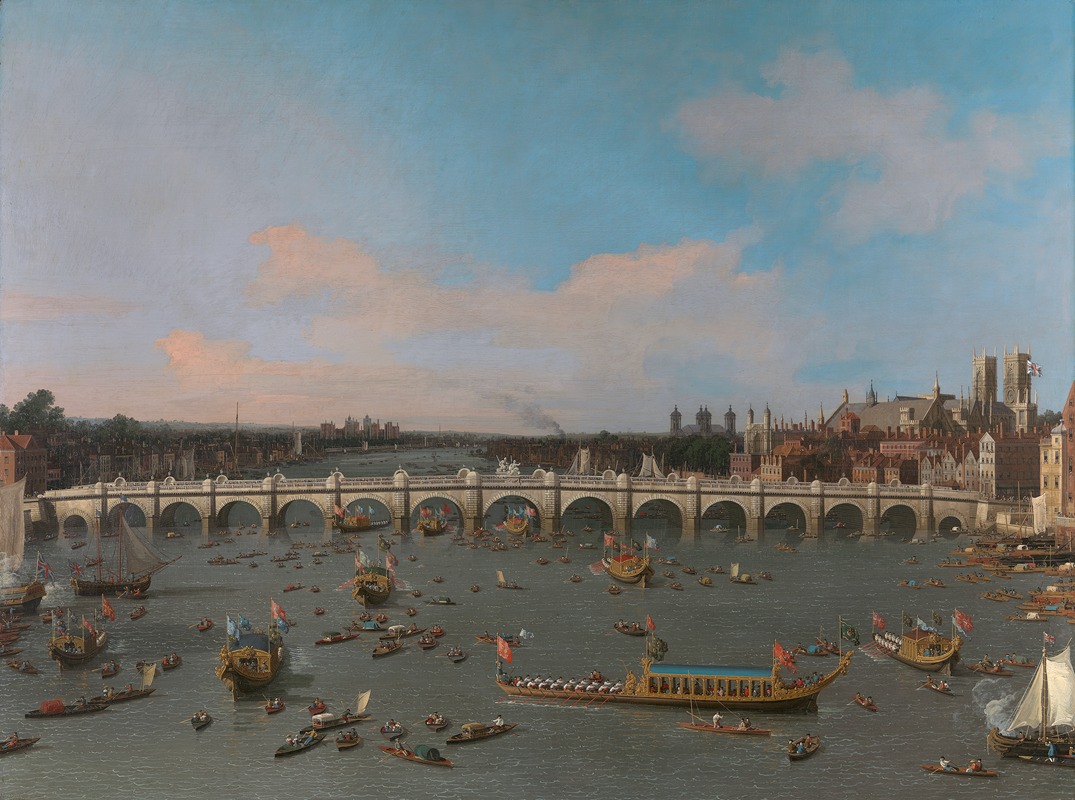 Canaletto - Westminster Bridge, with the Lord Mayor’s Procession on the Thames