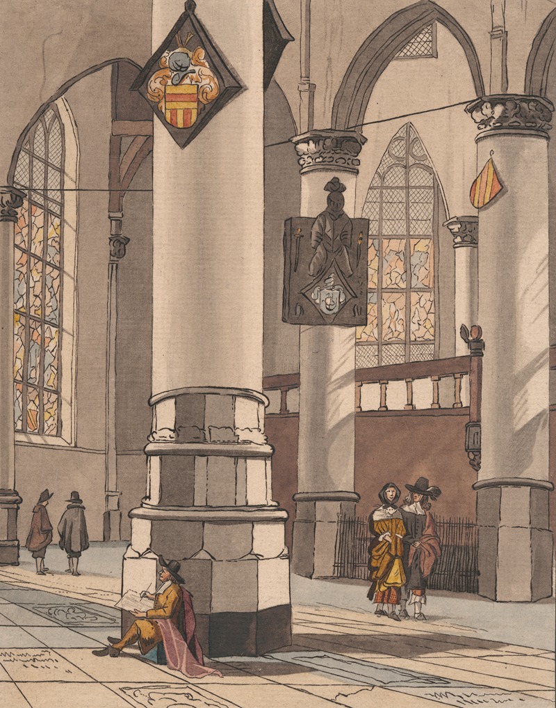 Cornelis Ploos van Amstel - Church Interior after Pieter Saenredam