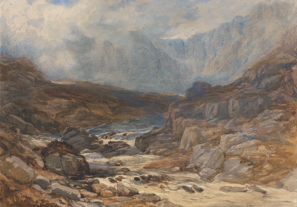 David Cox Jnr - Welsh Mountain Stream