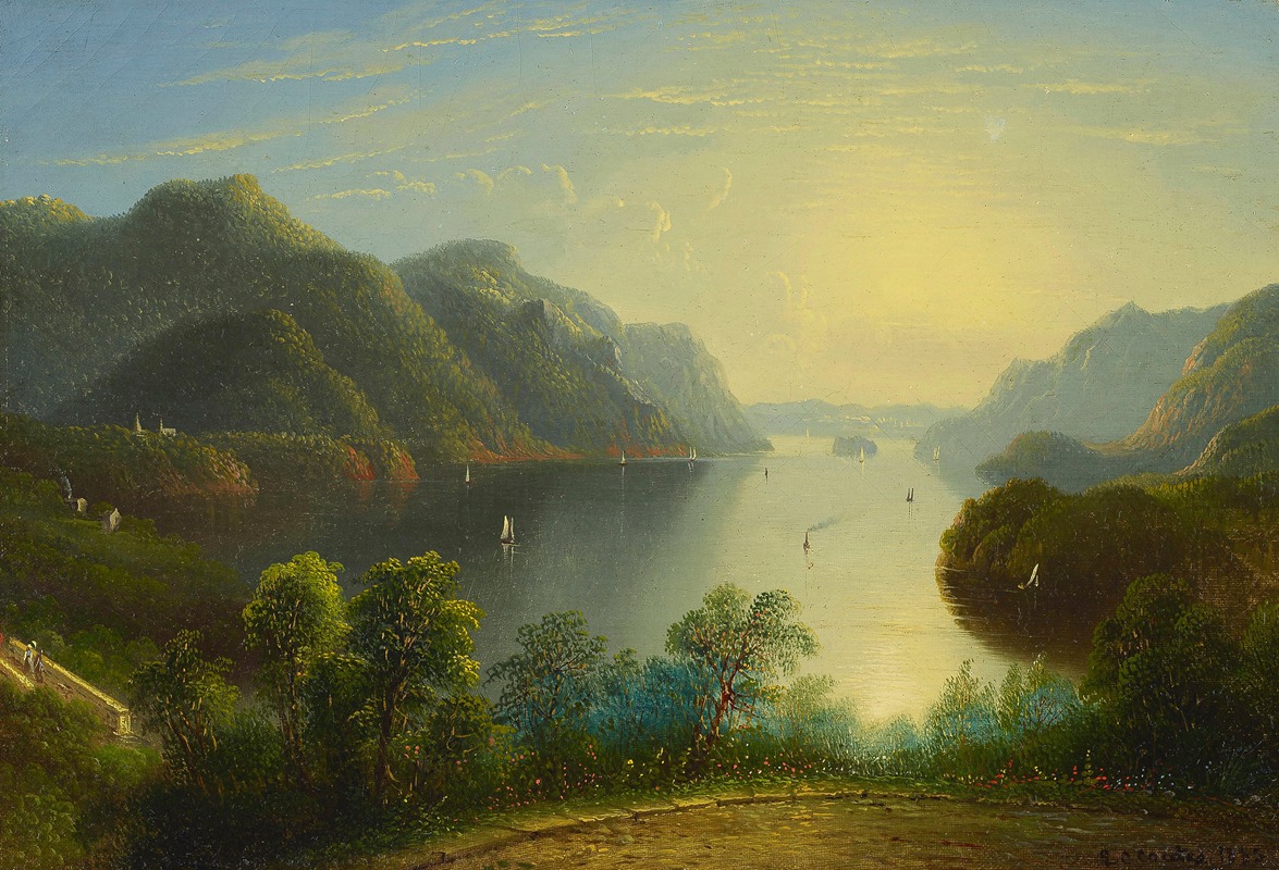 Edmund Coates - View of the Hudson Near West Point