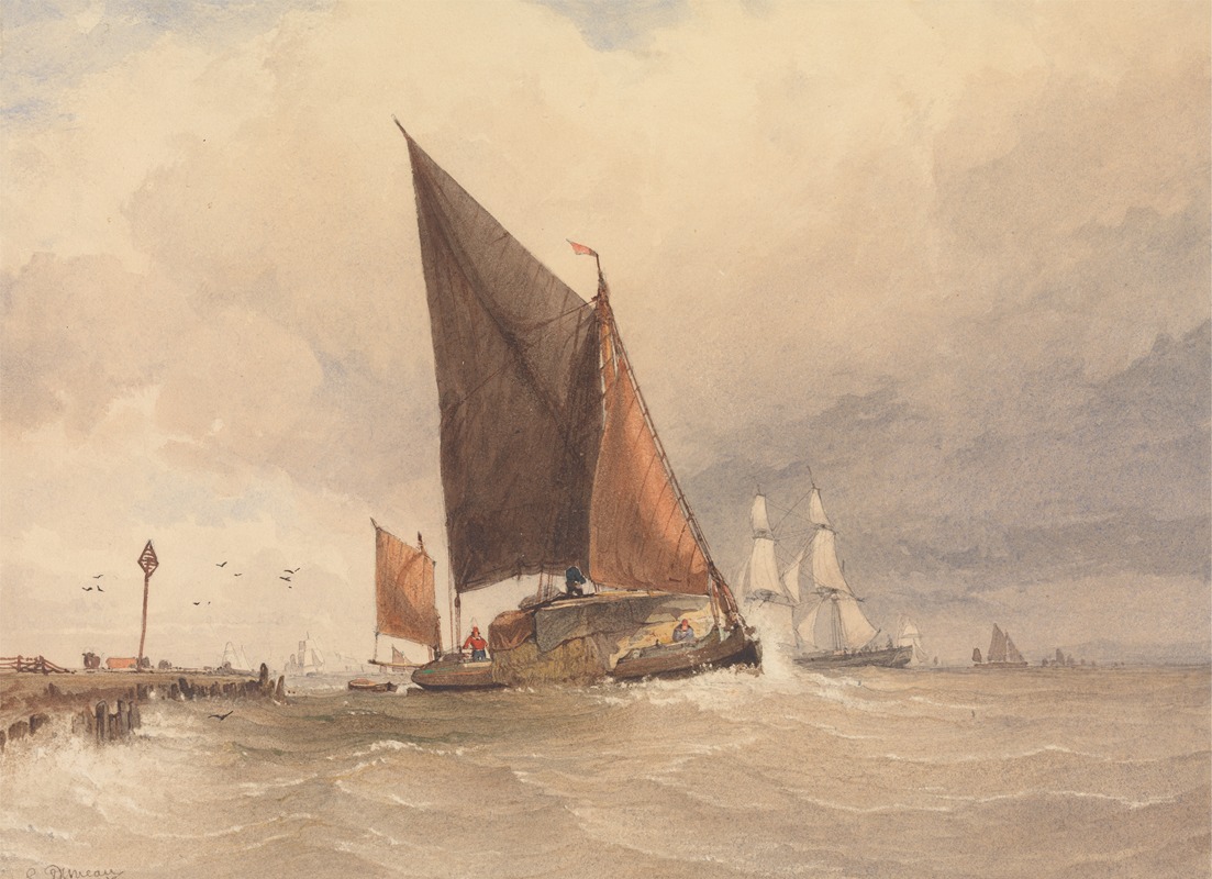 Edward Duncan - Sailing Barge at Sea