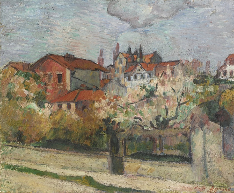 Emile Bernard - Jardin en fleur à Asinères