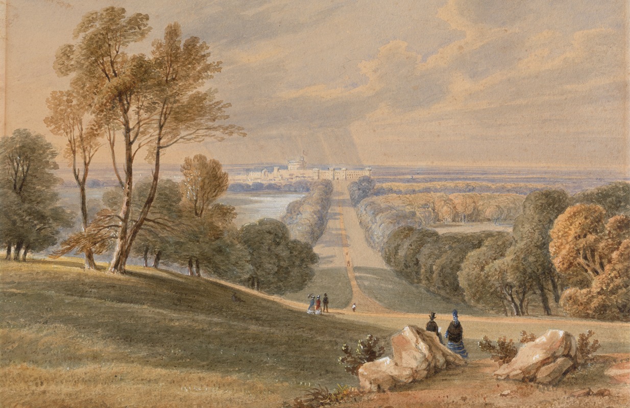 F. Norice - Windsor Castle From the Long Walk