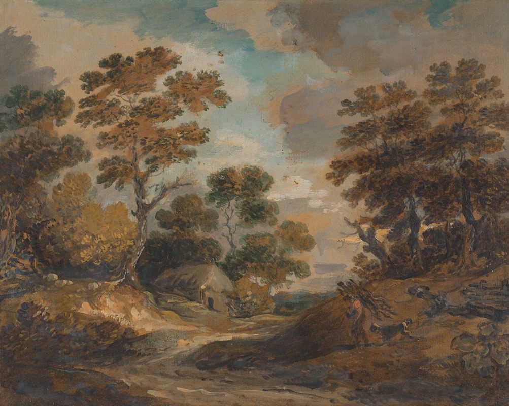 Gainsborough Dupont - Landscape: Man Carrying Faggots