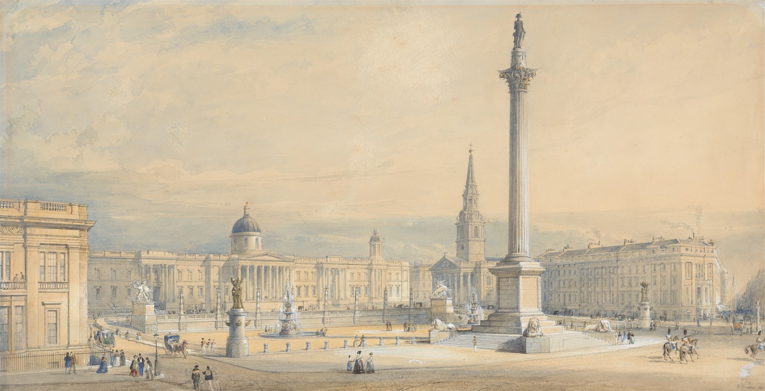 George Belton Moore - A Proposed plan for Trafalgar Square