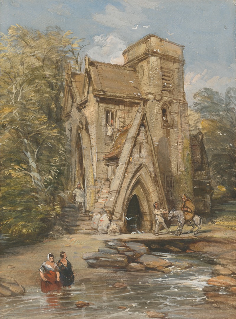 George Cattermole - A Monastery Mill