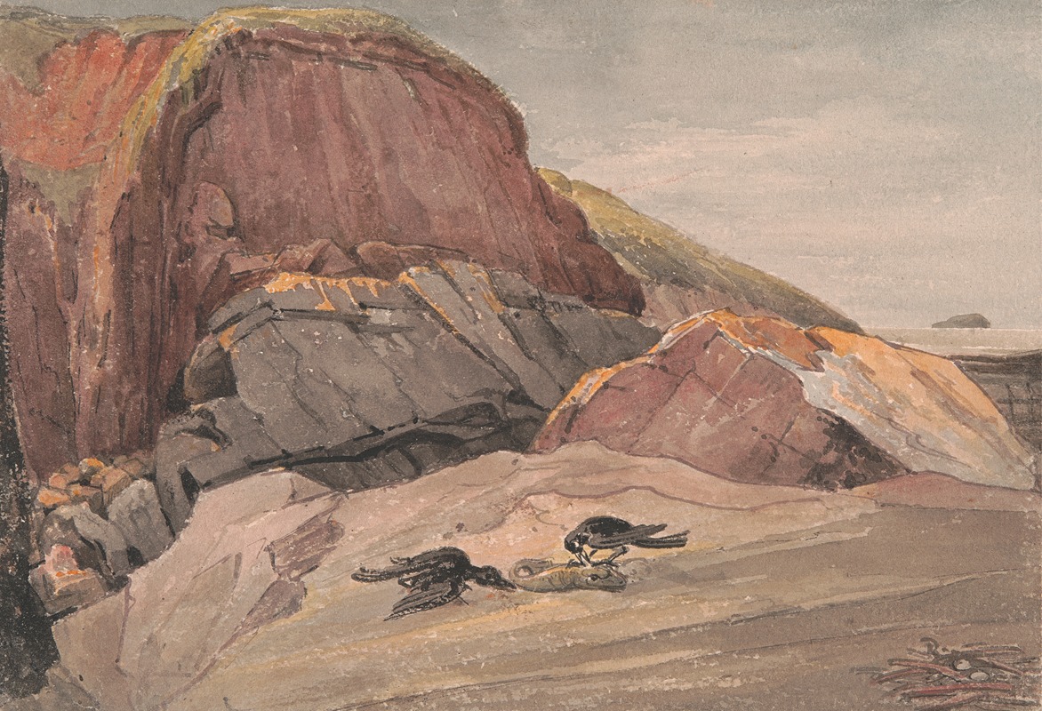 George Cumberland - Near Weston-Super-Mare with Steep Holme Island